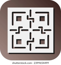 QR Vector Glyph Gradient Background Icon For Personal And Commercial Use.

