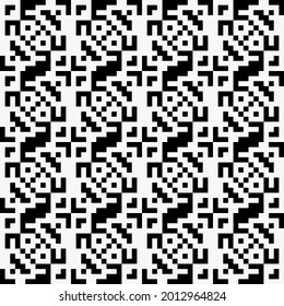 QR wallapper. Vector seamless QR seamless pattern.