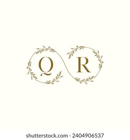 QR wedding infinity in elegant monogram with high quality professional design that will print well