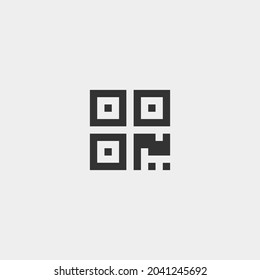 Qr_code vector icon illustration sign