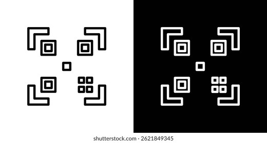 Icono de código de barras concepto de trazo sobre fondo blanco