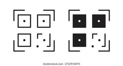 Colección de diseños de iconos Qrcode para móvil, ui, Web.