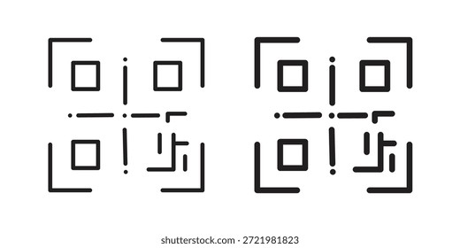 Icono de código de barras icono plano simple. Versión Liner - Vector de stock.