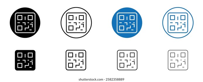 Qrcode icons pack vectors for app and web ui designs