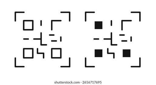 Qrcode icons set for website design