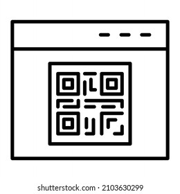 Qrcode-Vektorgrafik-Rahmensymbol einzeln auf weißem Hintergrund
