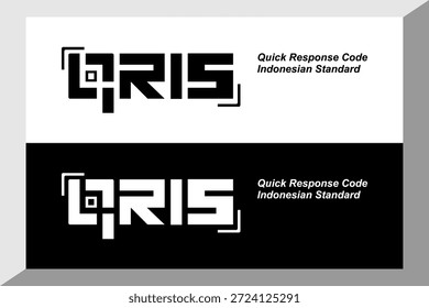 Ilustração do logotipo QRIS código de resposta rápida padrão indonésio