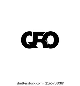 QRO letter monogram logo design vector