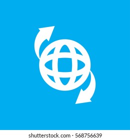 qround the globe icon illustration isolated vector sign symbol