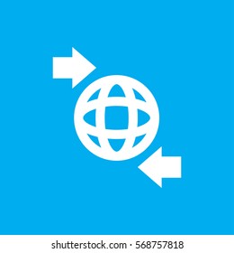 qround the globe icon illustration isolated vector sign symbol