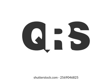 QRS logo design. Initial letter Q R S bold font style for tech startups, consulting, corporate branding. Creative company name, headlines typography identity, trendy logotype. Vector illustration.