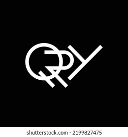 QRY monogram vector logo. Three letters combined artistically. Suitable for company, business, industry, event, and organization.