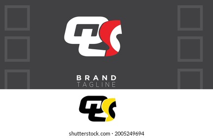 QS Alphabet letters Initials Monogram logo SQ, Q and S