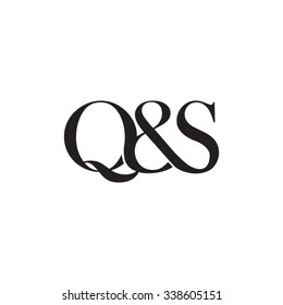 Q&S Initial logo. Ampersand monogram logo