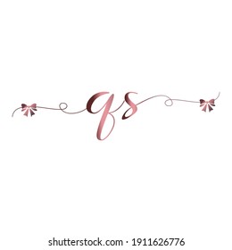 QS Initial Logo Handschrift moderne Luxusmode