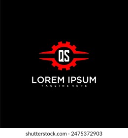 QS monograma inicial para el Vector de diseño de logotipo automotriz