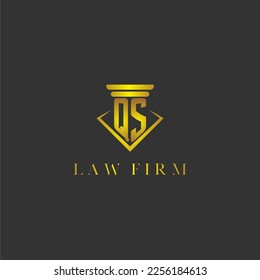 QS initial monogram logo for lawfirm with creative polygon design