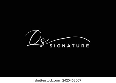 QS initials Handwriting signature logo. QS Hand drawn Calligraphy lettering Vector. QS letter real estate, beauty, photography letter logo design.