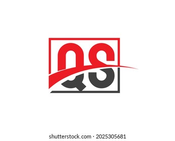 Plantilla de diseño de logotipo de carta QS