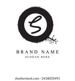 Diseño del logotipo del vector de arte de línea QS. Logo de la carta comercial QS	