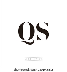 QS logo monogram isolated on white background