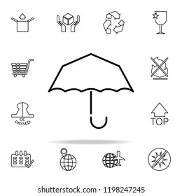 QS passed sign outline icon. Cargo logistic icons universal set for web and mobile