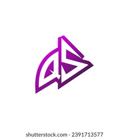 QS Premium emblem logo initial esport and gaming design concept