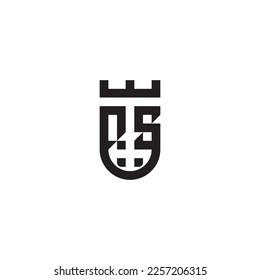 logotipo retro de concepto de escudo QS en un diseño profesional de alta calidad que se imprimirá en cualquier medio impreso