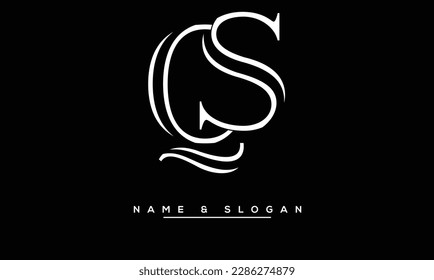 QS,  SQ  Abstract  Letters  Logo  Monogram