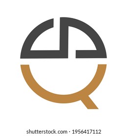 QS SQ S AND Q Abstract initial monogram letter alphabet logo design