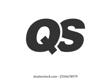 QS Techno Editable Font Logo For Corporate Branding. Bold, Futuristic Design With Unique Typographic Ideas. Minimal Custom Type And Dynamic Letter Variations For Promotion, Printing, And Book Titles