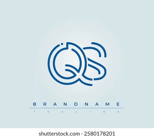 QS Technology Letter Logo Template. This tech letter logo is a graphic mark that uses letters to represent a technology company.