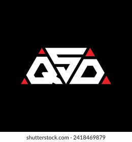 Logo-Design des QSD-Dreiecks mit Dreiecksform. QSD Triangle Logo Design Monogramm. QSD Dreieck Vektorlogo Vorlage mit roter Farbe. QSD Dreieckslogo Einfach, elegant und luxuriös.