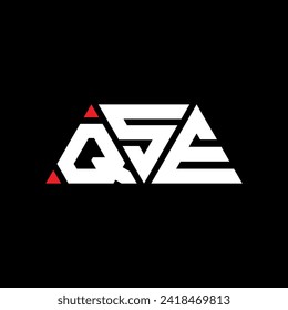 Logo-Design des QSE-Dreiecks mit Dreiecksform. QSE Dreieck Logo Design Monogramm. QSE Dreieck-Vektorlogo-Vorlage mit roter Farbe. QSE dreieckiges Logo Einfach, elegant und luxuriös.