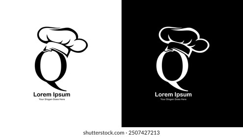 A Q-shaped design combined with a chef's hat