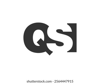 QSI logo design. Initial letter Q S I bold font style for tech startups, consulting, corporate branding. Creative company name, headlines typography identity, trendy logotype. Vector illustration.