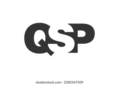 QSP logo design. Initial letter Q S P bold font style for tech startups, consulting, corporate branding. Creative company name, headlines typography identity, trendy logotype. Vector illustration.