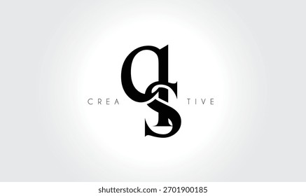 QSqs Elegant Serif Monogram Logo – Letra tipográfica en minúscula de lujo para marca moderna