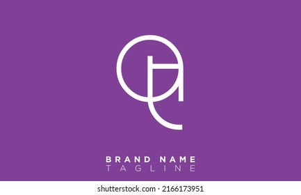 Letras alfabéticas QT Logo inicial TQ, Q y T del Monograma