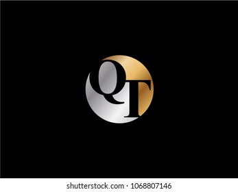 QT circle shape gold silver color design

