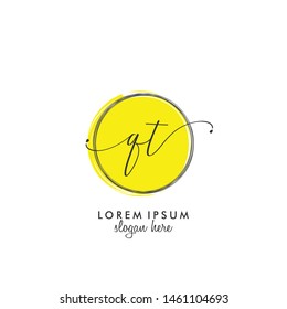 QT Initial beauty monogram logo vector