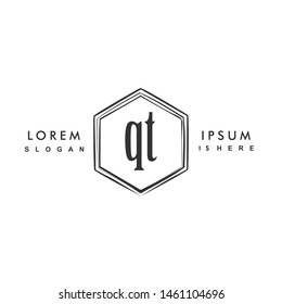 QT Initial beauty monogram logo vector