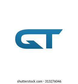 QT initial company blue swoosh logo