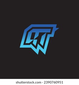 QT initial inspiration logo design esport and gaming clan ideas