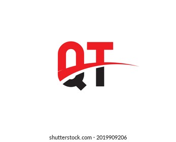 QT Letter Initial Logo Design Template