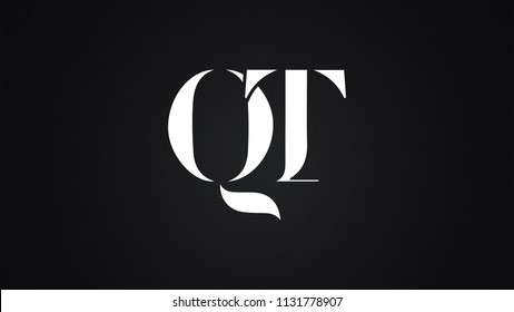 QT Letter Logo Design Template Vector