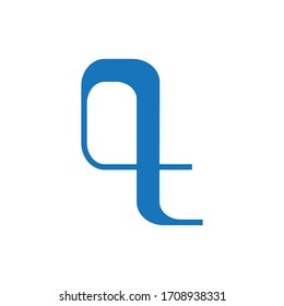 vectorial de diseño de logotipo de letra qt