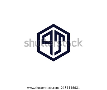 QT logo design vector template