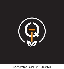 QT Simple Letters logo Vector