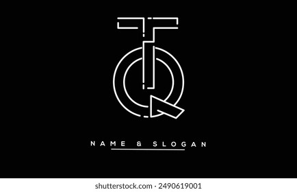 QT, TQ Abstract Letters Logo Monogram